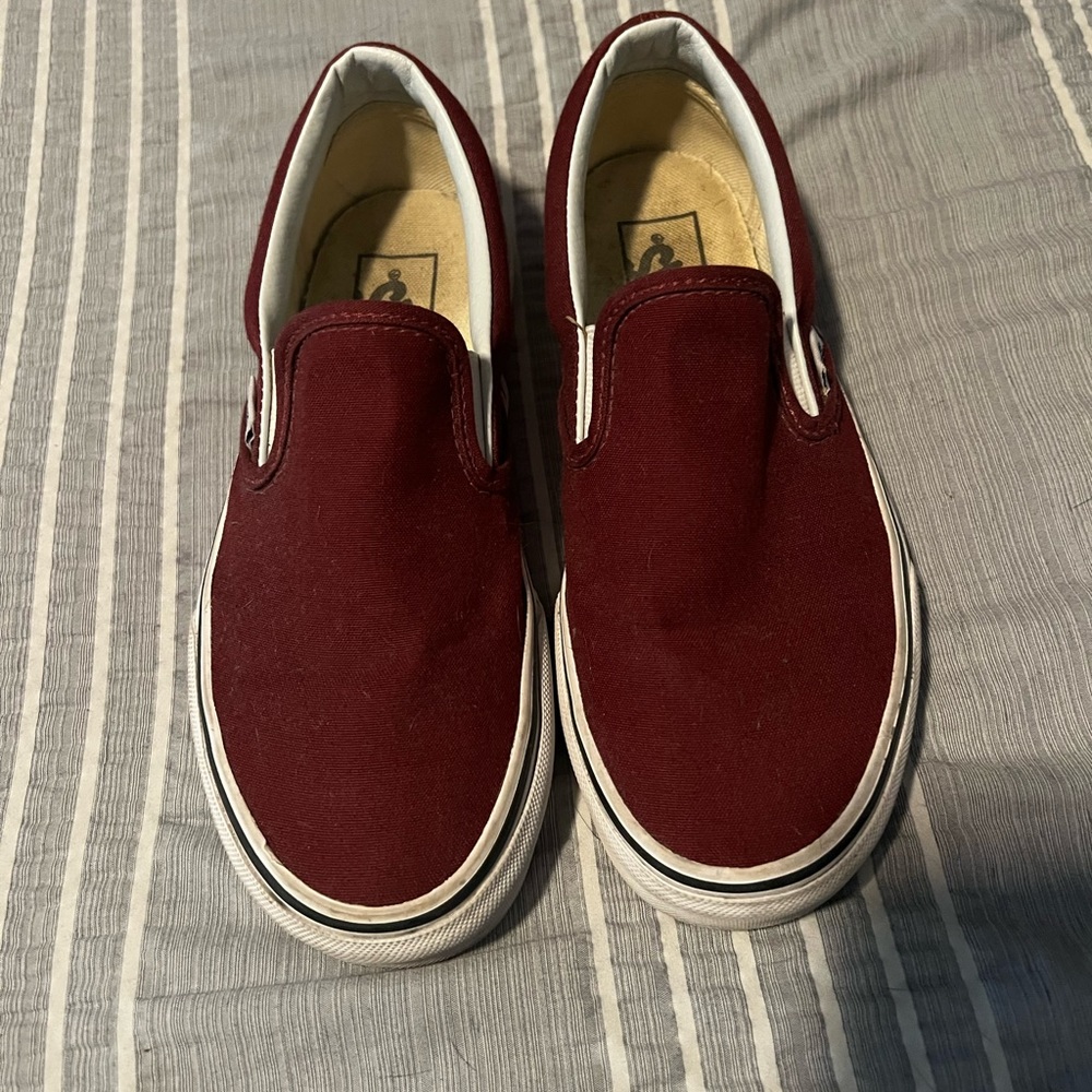 Maroon Slip on Vans
